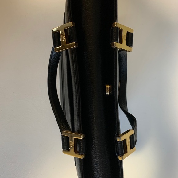 VINTAGE MCM BLACK LEATHER Handbag - Picture 3 of 6